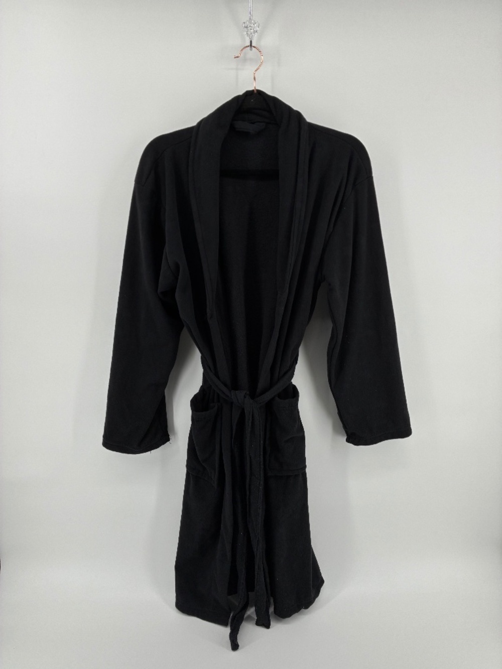 MASSIVE $10 SALE Black Fleecy Bath Robe